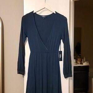 Lulus - Teal Long Sleeve Dress